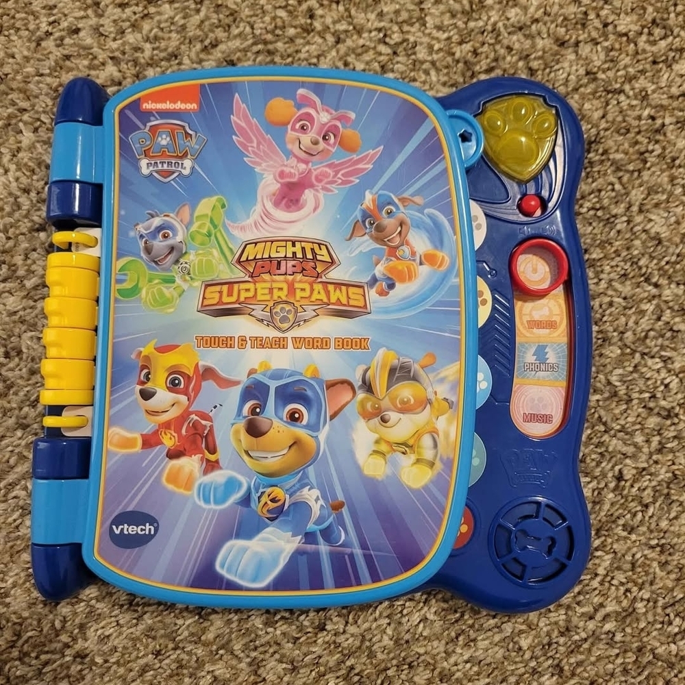 PAW Patrol Mighty Pups Touch & Teach Word Book - Blue